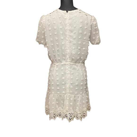 NEW Love X Design Fit and Flare Dotted Dress in Cream White Size XL - Picture 5 of 6